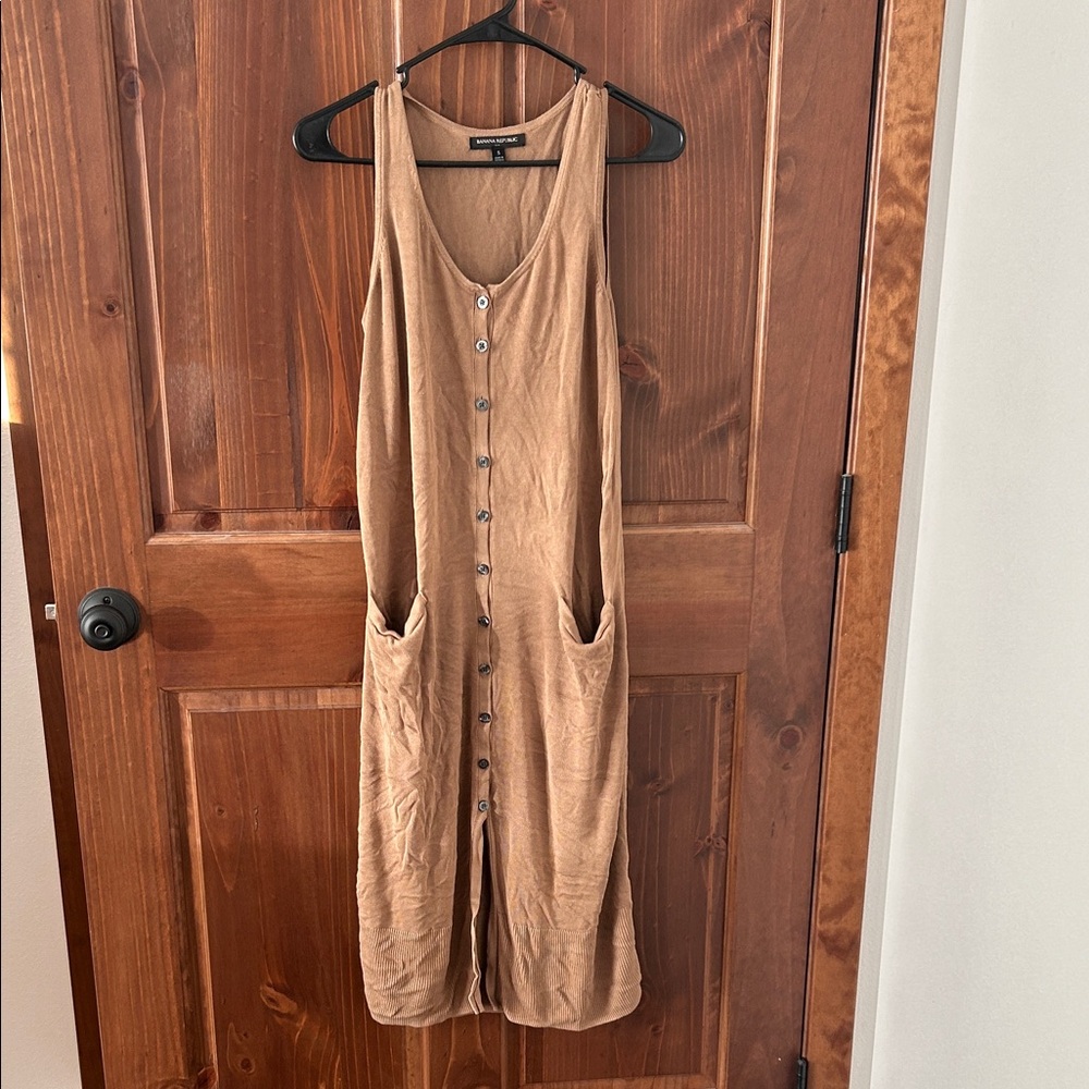 Banana Republic Tan Midi Dress